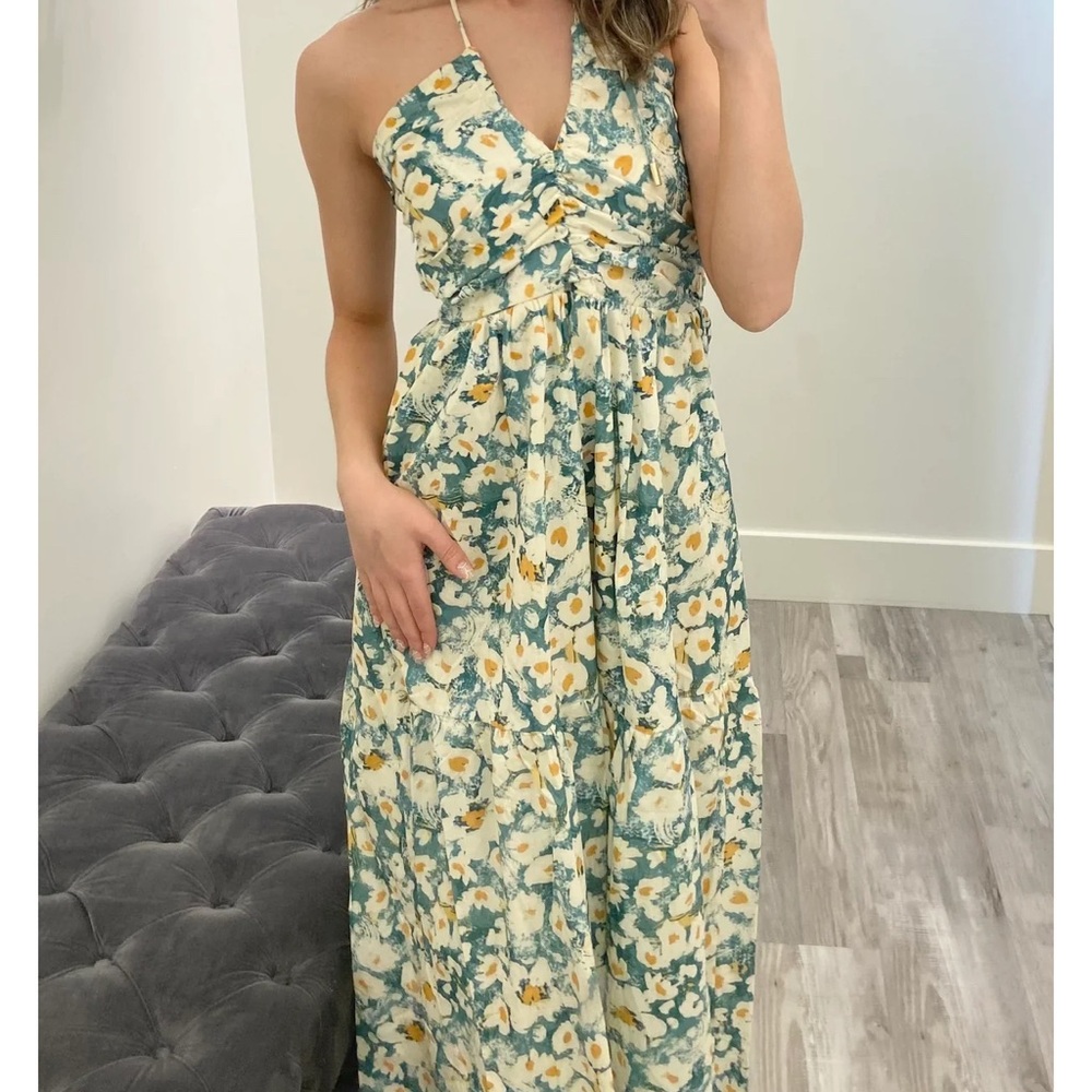 bishop + young Floral Halter Maxi Dress